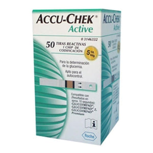 Tiras Reactivas Glucometro Accu Chek Active 50 Piezas - MESEL Medical Serivce Life